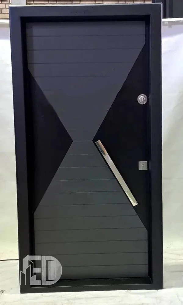 درب ضد سرقت با رنگ پوششی طوسی و مشکی کد L6003