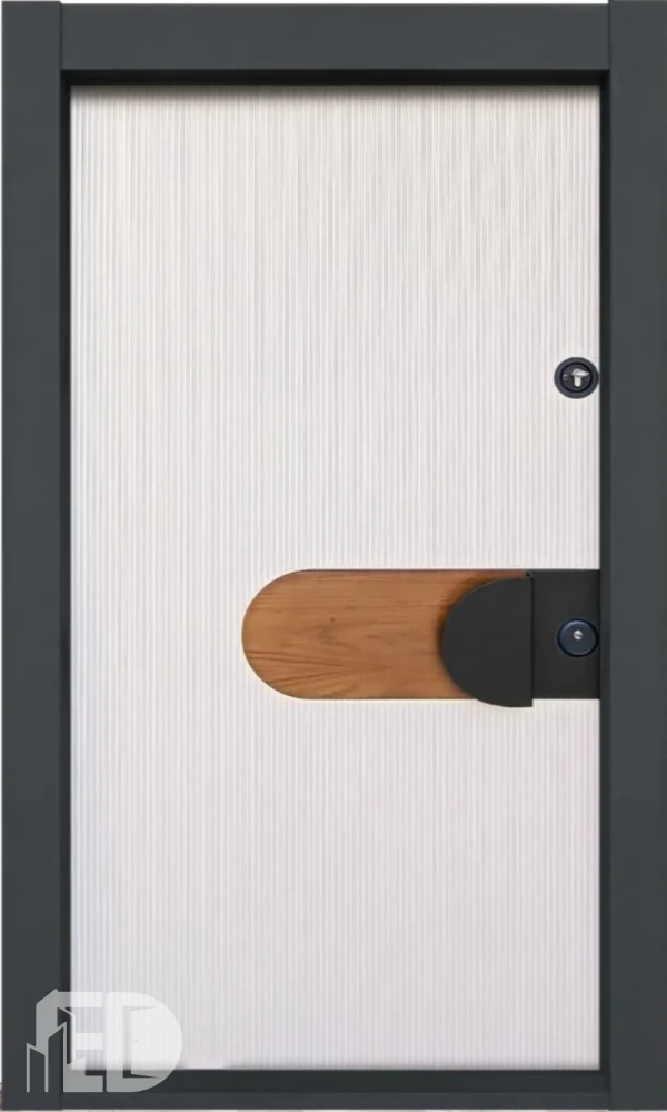 درب ضد سرقت پرنسا روکش طبیعی گردو + رنگ کد L6006