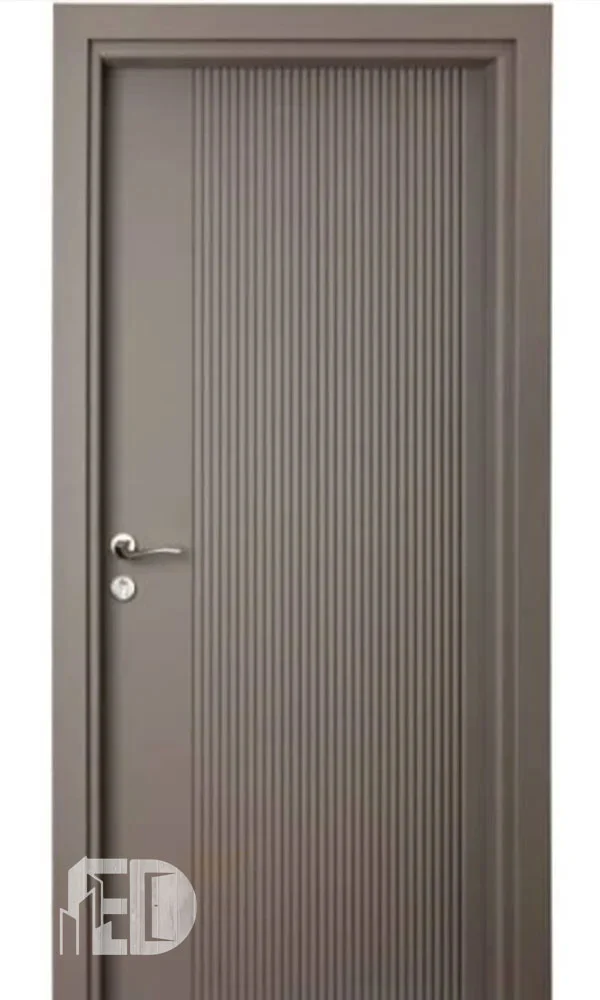 درب اتاقی سوپر مات طوسی با چهارچوب کد DH9007