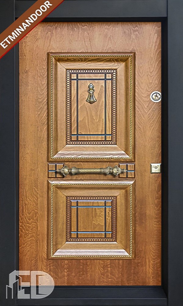 درب ضد سرقت آبنوس پلاس روکش طبیعی کد L6017