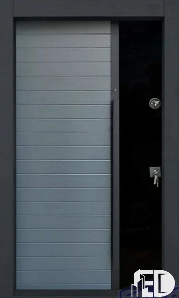 درب ضد سرقت درسا طوسی با شیشه (مدرن) کد TM8009